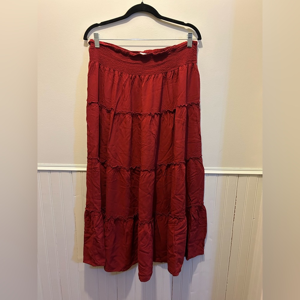 Ricki’s Long Red Maxi Skirt or Dress size XL